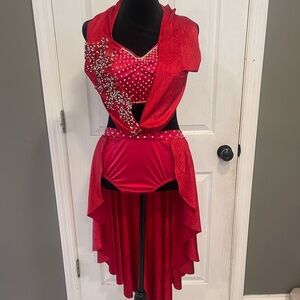 Elegant Red Custom Lyrical Costume
